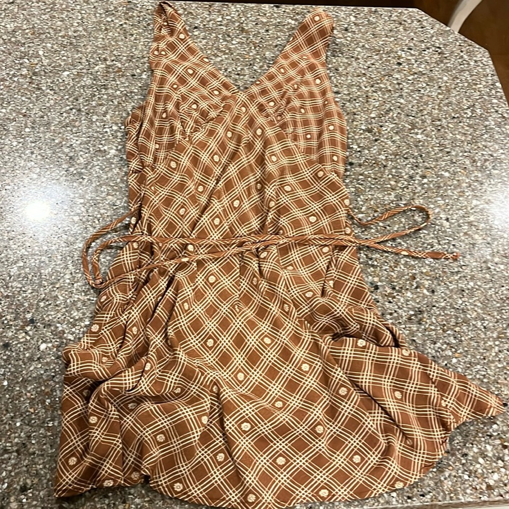 wild fable brown flower dress